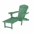 Cama Oceanic Collection Adirondack Chaise Lounge Chair Foldable, cup and glass holder, built in ottoman CA2818498